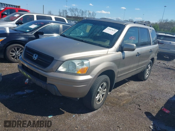 2003 Honda Pilot EX with VIN 2HKYF18453H580075, listed as a IAAI auction lot 41897635 with 1 mi miles. Bid and sale history available at carsss.com. Image 2.