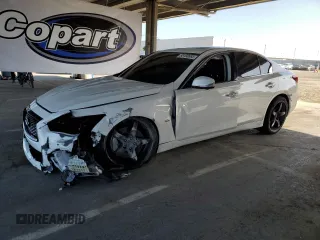 2020 Infiniti Q50 Sport with VIN JN1EV7AP0LM202316, listed as a Copart auction lot 55100665 with 63,174 mi miles and Salvage title. Bid and sale history available at DreamBid. Image 1.