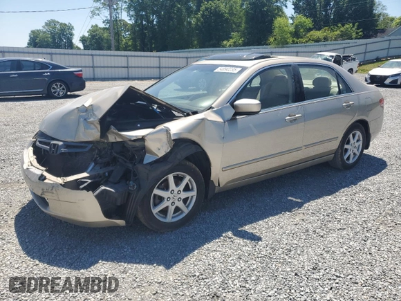2003 Honda Accord EX z VIN 1HGCM66583A013876, wystawiony jako Copart lot #54890235 z przebiegiem Nie podano mil oraz Szkoda całkowita • Salvage title. Historia ofert i sprzedaży dostępna na DreamBid. Obrazek 1.
