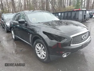 2017 Infiniti QX70 with VIN JN8CS1MW4HM413401, listed as a IAAI auction lot 41948069 with 105,062 mi miles. Bid and sale history available at carsss.com. Image 1.