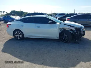 2018 Nissan Maxima SV with VIN 1N4AA6AP1JC390791, listed as a IAAI auction lot 41141016 with 27,924 mi miles. Bid and sale history available at carsss.com. Image 1.