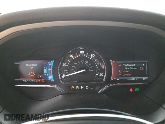 2016 Lincoln MKZ Hybrid with VIN 3LN6L2LU9GR628852, listed as a Copart auction lot 60216205 with 62,047 mi miles and Clean title. Bid and sale history available at DreamBid. Image 9.