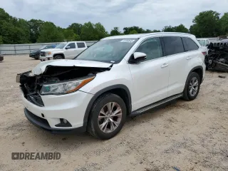 2015 Toyota Highlander XLE z VIN 5TDKKRFH0FS072598, wystawiony jako Copart lot #57208545 z przebiegiem 163 620 mil mil oraz Szkoda całkowita • Salvage title. Historia ofert i sprzedaży dostępna na DreamBid. Obrazek 1.