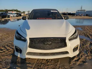 2017 Infiniti Q50 Red Sport 400 with VIN JN1FV7AR9HM870239, listed as a Copart auction lot 46320325 with 75,150 mi miles and Clean Title. Bid and sale history available at carsss.com. Image 5.