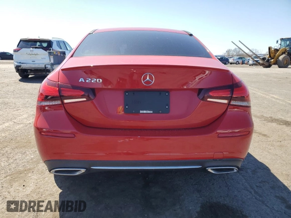 2019 Mercedes-Benz A 220 with VIN WDD3G4EB9KW023082, listed as a Copart auction lot 52583275 with 53,758 mi miles and Salvage title. Bid and sale history available at DreamBid. Image 6.