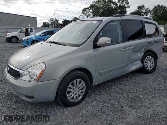 2012 Kia Sedona LX with VIN KNDMG4C77C6456849, listed as a Copart auction lot 69638314 with 206,434 mi miles and Salvage Title. Bid and sale history available at carsss.com. Image 1.