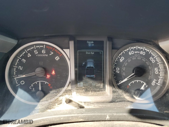 2023 Toyota Tacoma 2WD SR5 with VIN 3TMAZ5CNXPM216427, listed as a Copart auction lot 47571735 with 58,110 mi miles and Salvage Title. Bid and sale history available at carsss.com. Image 9.