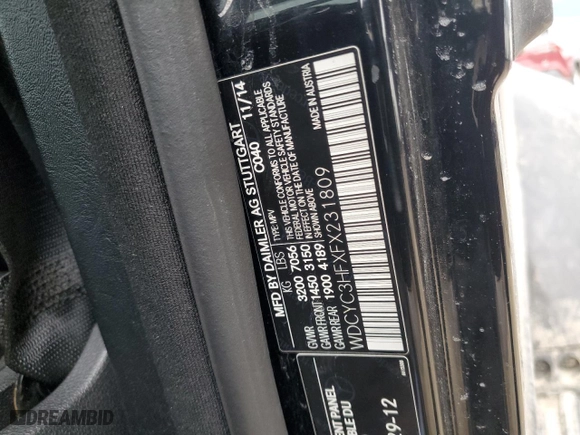 2015 Mercedes-Benz G-Class G 550 with VIN WDCYC3HFXFX231809, listed as a Copart auction lot 46878645 with 27,422 mi miles and Clean Title. Bid and sale history available at carsss.com. Image 15.