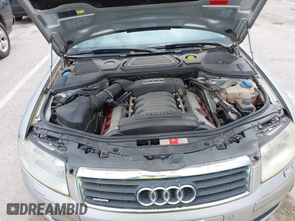 2004 Audi A8 L with VIN WAUML44E64N017817, listed as a IAAI auction lot 42174870 with 1 mi miles. Bid and sale history available at carsss.com. Image 10.