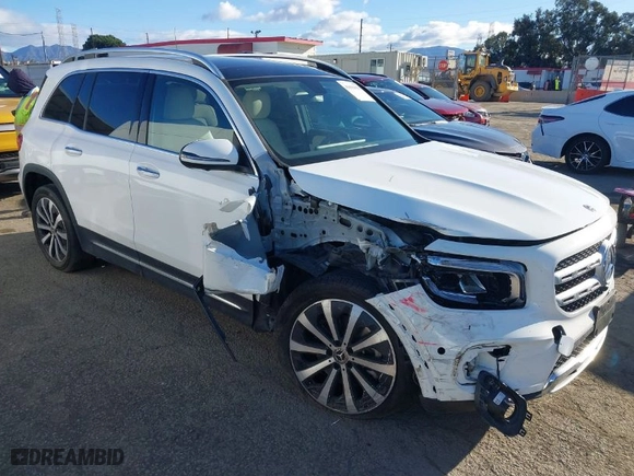 2020 Mercedes-Benz GLB with VIN W1N4M4GB4LW027331, listed as a IAAI auction lot 41691859 with 26,701 mi miles. Bid and sale history available at carsss.com. Image 1.