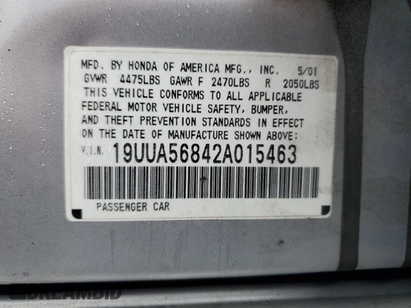 2002 Acura TL Type S with VIN 19UUA56842A015463, listed as a Copart auction lot 72703754 with 86,227 mi miles and Salvage Title. Bid and sale history available at carsss.com. Image 12.
