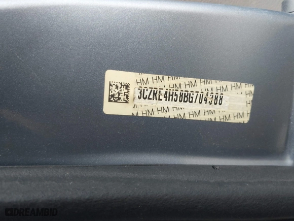 2011 Honda CR-V EX with VIN 3CZRE4H58BG704388, listed as a IAAI auction lot 42027055 with 89,543 mi miles. Bid and sale history available at carsss.com. Image 9.