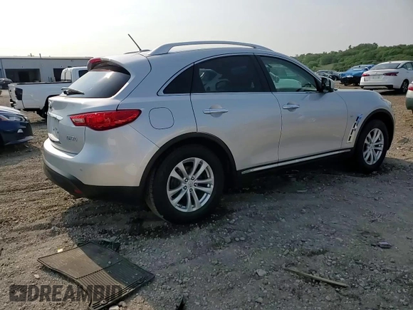 2014 Infiniti QX70 with VIN JN8CS1MW8EM411680, listed as a Copart auction lot 60350065 with 124,245 mi miles and Salvage title. Bid and sale history available at DreamBid. Image 14.