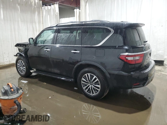 2022 Nissan Armada SL with VIN JN8AY2BD7N9676218, listed as a Copart auction lot 40213324 with 37,646 mi miles. Bid and sale history available at carsss.com. Image 2.