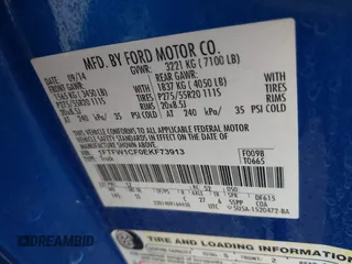 2014 Ford F-150 XL with VIN 1FTFW1CF0EKF73913, listed as a IAAI auction lot 41022140 with 207,342 mi miles. Bid and sale history available at carsss.com. Image 9.