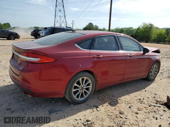 2017 Ford Fusion SE with VIN 3FA6P0HD6HR391766, listed as a Copart auction lot 53801585 with 65,023 mi miles and Salvage Title. Bid and sale history available at DreamBid. Image 3.