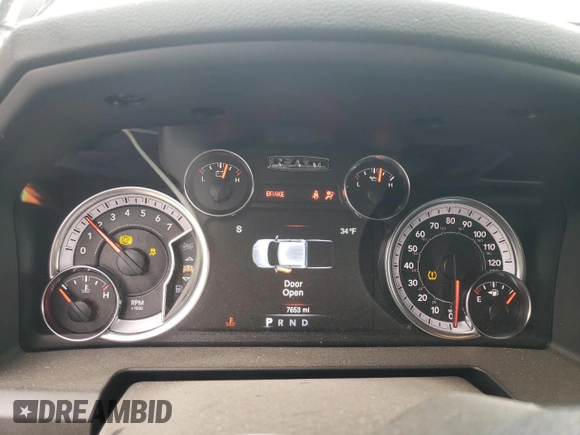2023 Ram 1500 Classic SLT with VIN 1C6RR7GG0PS556467, listed as a Copart auction lot 83797344 with 7,653 mi miles and Salvage Title. Bid and sale history available at carsss.com. Image 9.