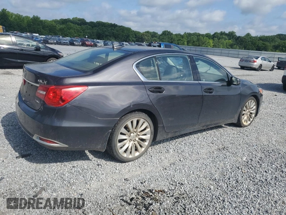 2014 Acura RLX Advance Pkg with VIN JH4KC1F92EC004325, listed as a Copart auction lot 57860314 with 221,784 mi miles and Salvage Title. Bid and sale history available at carsss.com. Image 3.