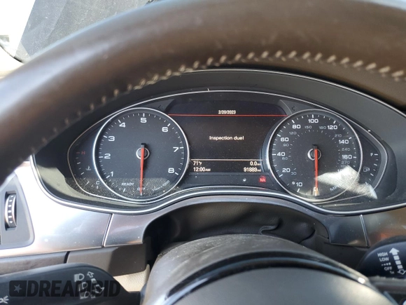 2017 Audi A6 Premium Plus with VIN WAUD8AFC1HN130754, listed as a Copart auction lot 43744333 with 91,889 mi miles. Bid and sale history available at carsss.com. Image 9.