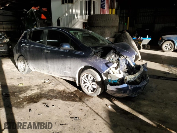 2017 Nissan LEAF S with VIN 1N4BZ0CP1HC305028, listed as a Copart auction lot 89362165 with 46,046 mi miles and Salvage Title. Bid and sale history available at carsss.com. Image 4.