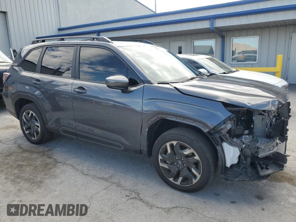 2025 Subaru Forester Limited with VIN JF2SLDRC9SH458890, listed as a Copart auction lot 54612965 with 1,349 mi miles and Salvage title. Bid and sale history available at DreamBid. Image 4.