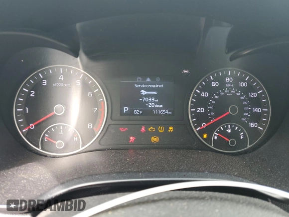 2020 Kia Optima LX with VIN 5XXGT4L36LG414714, listed as a Copart auction lot 56695625 with 111,654 mi miles and Salvage title. Bid and sale history available at DreamBid. Image 9.