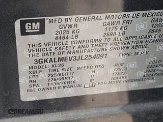 2018 GMC Terrain SLE with VIN 3GKALMEV3JL254091, listed as a IAAI auction lot 42008693 with 118,927 mi miles and . Bid and sale history available at carsss.com. Image 9.