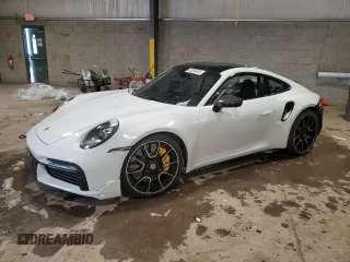 2021 Porsche 911 Turbo S with VIN WP0AD2A91MS257633, listed as a Copart auction lot 45396055 with Not Provided miles and Salvage Title. Bid and sale history available at carsss.com. Image 1.
