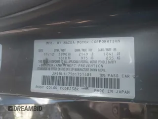 2013 Mazda 3 i Touring with VIN JM1BL1L75D1751481, listed as a IAAI auction lot 41889269 with 156,958 mi miles and . Bid and sale history available at carsss.com. Image 9.