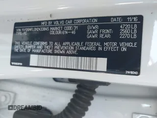 2017 Volvo S60 Dynamic with VIN YV126MFL0H2433845, listed as a IAAI auction lot 41522216 with 76,166 mi miles. Bid and sale history available at carsss.com. Image 9.
