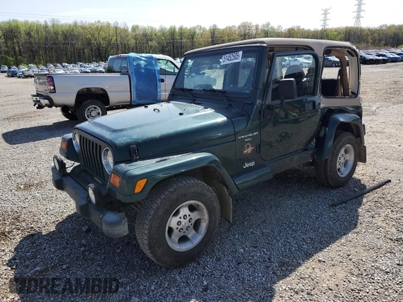 2001 Jeep Wrangler Sahara with VIN 1J4FA59S51P300953, listed as a Copart auction lot 51452505 with 157,642 mi miles and Clean Title. Bid and sale history available at carsss.com. Image 1.