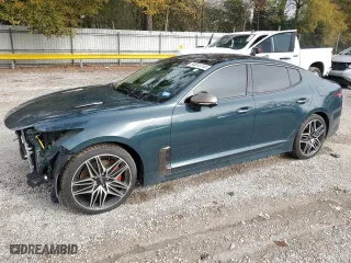 2023 Kia Stinger GT2 with VIN KNAE55LC8P6134303, listed as a Copart auction lot 84615744 with 21,493 mi miles and Salvage Title. Bid and sale history available at carsss.com. Image 1.