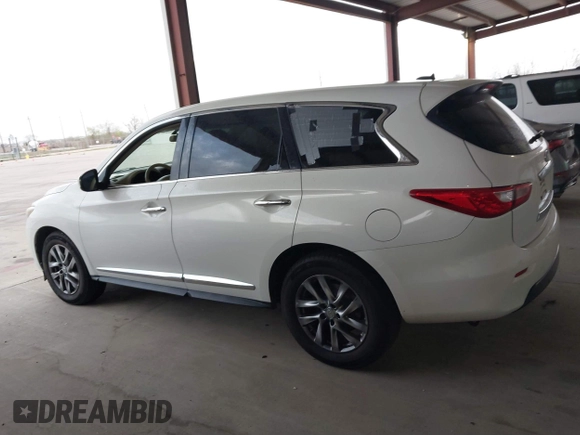 2013 Infiniti JX35 with VIN 5N1AL0MM4DC342673, listed as a IAAI auction lot 41813025 with 125,982 mi miles and . Bid and sale history available at DreamBid. Image 14.