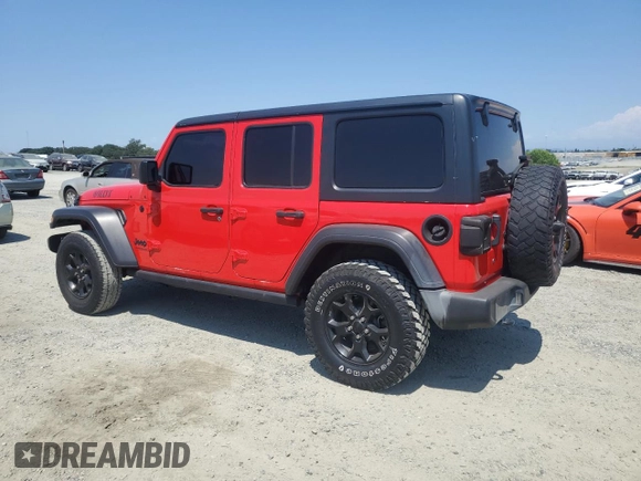 2021 Jeep Wrangler Unlimited Freedom with VIN 1C4HJXDN1MW528776, listed as a Copart auction lot 59585475 with 97,122 mi miles and Clean title. Bid and sale history available at DreamBid. Image 2.