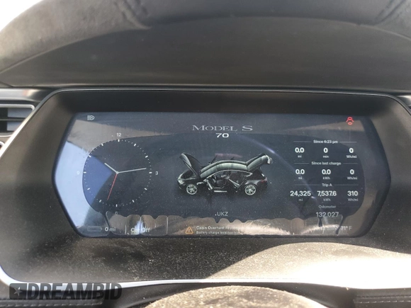 2016 Tesla Model S 70 with VIN 5YJSA1E17GF123934, listed as a Copart auction lot 55202865 with 132,027 mi miles and Salvage title. Bid and sale history available at DreamBid. Image 9.