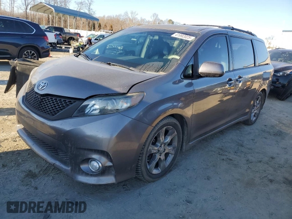 2011 Toyota Sienna SE with VIN 5TDXK3DC8BS081330, listed as a Copart auction lot 41992025 with 109,419 mi miles and Salvage Title. Bid and sale history available at carsss.com. Image 1.