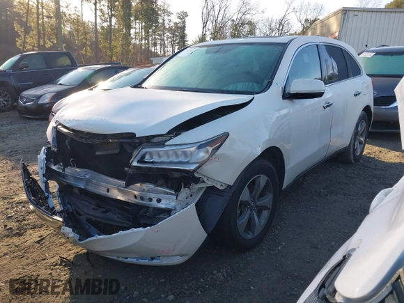 2016 Acura MDX with VIN 5FRYD3H23GB015536, listed as a IAAI auction lot 41424741 with 88,464 mi miles. Bid and sale history available at carsss.com. Image 17.