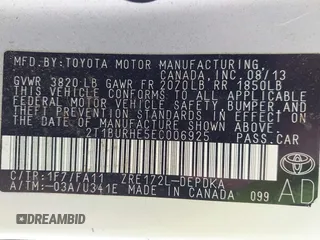 2014 Toyota Corolla L with VIN 2T1BURHE5EC006925, listed as a IAAI auction lot 40917569 with 130,761 mi miles and . Bid and sale history available at DreamBid. Image 9.