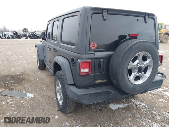 2021 Jeep Wrangler Unlimited Willys with VIN 1C4HJXDN7MW628767, listed as a IAAI auction lot 41270277 with 35,348 mi miles and . Bid and sale history available at DreamBid. Image 3.