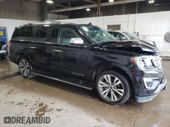 2021 Ford Expedition Max Platinum with VIN 1FMJK1MT1MEA84830, listed as a Copart auction lot 56530065 with 48,330 mi miles and Salvage title. Bid and sale history available at DreamBid. Image 4.
