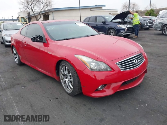 2012 Infiniti G37 Coupe Journey with VIN JN1CV6EKXCM423468, listed as a IAAI auction lot 41813832 with 1 mi miles. Bid and sale history available at carsss.com. Image 1.
