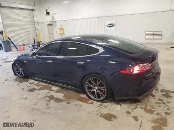 2014 Tesla Model S P85D with VIN 5YJSA1H2XEFP64240, listed as a Copart auction lot 44337455 with 107,190 mi miles and Salvage Title. Bid and sale history available at carsss.com. Image 2.