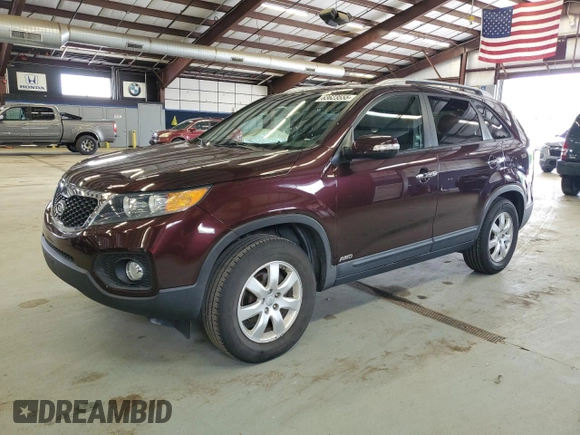 2013 Kia Sorento LX with VIN 5XYKTCA62DG386280, listed as a Copart auction lot 63623555 with 100,417 mi miles and Clean title. Bid and sale history available at DreamBid. Image 1.