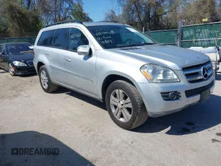 2009 Mercedes-Benz GL-Class 4.6L with VIN 4JGBF71E99A512434, listed as a IAAI auction lot 42074368 with 115,737 mi miles. Bid and sale history available at carsss.com. Image 1.