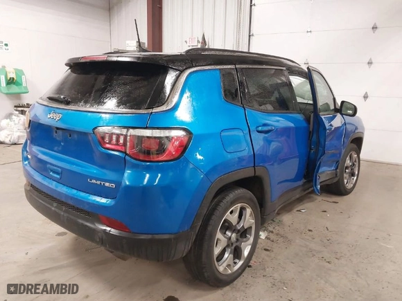 2020 Jeep Compass Limited with VIN 3C4NJDCB4LT159117, listed as a IAAI auction lot 41428741 with 59,337 mi miles. Bid and sale history available at carsss.com. Image 4.
