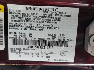 2018 Lincoln MKZ Premiere with VIN 3LN6L5B91JR611212, listed as a Copart auction lot 55393184 with 80,194 mi miles and Salvage Title. Bid and sale history available at DreamBid. Image 12.
