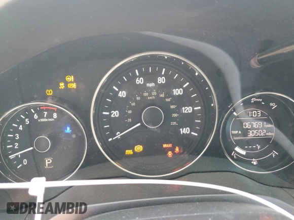 2017 Honda HR-V LX with VIN 3CZRU6H38HM714202, listed as a Copart auction lot 47058515 with 67,691 mi miles and Salvage Title. Bid and sale history available at DreamBid. Image 9.