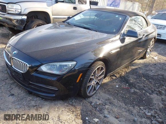 2012 BMW 6 Series 650i with VIN WBALZ3C5XCDL72869, listed as a IAAI auction lot 41747016 with 140,843 mi miles. Bid and sale history available at carsss.com. Image 2.