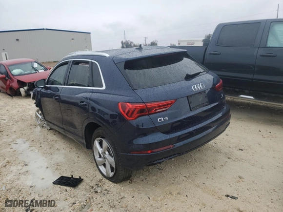 2020 Audi Q3 Premium Plus with VIN WA1BECF38L1037612, listed as a Copart auction lot 83426064 with 50,922 mi miles and Salvage Title. Bid and sale history available at carsss.com. Image 2.