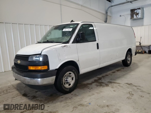 2019 Chevrolet Express Cargo z VIN 1GCWGBFG2K1277946, wystawiony jako Copart lot #60071425 z przebiegiem 188 599 mil mil oraz Szkoda całkowita • Salvage title. Historia ofert i sprzedaży dostępna na DreamBid. Obrazek 1.